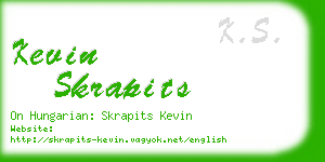 kevin skrapits business card